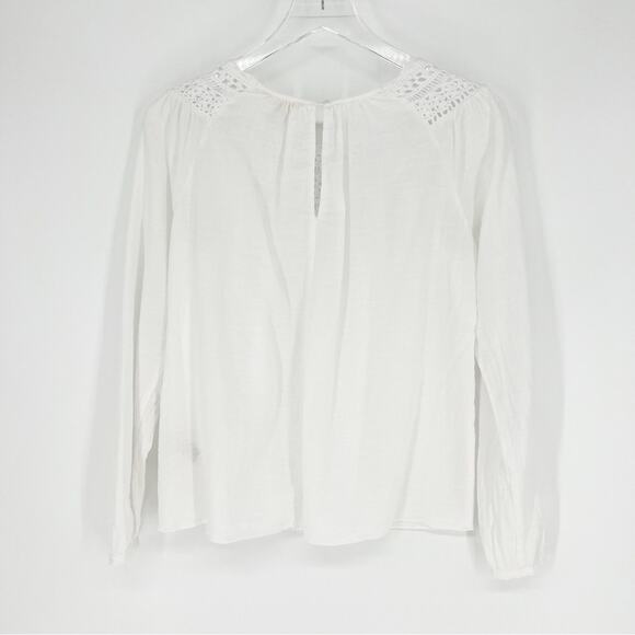 Rebecca Taylor Crochet Detail Blouse 0 White - Picture 2 of 5